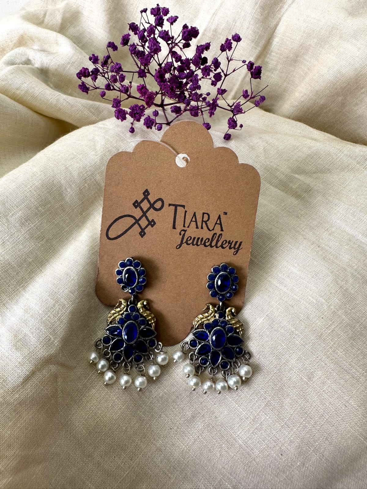 German Silver Flower earrings in sale for women & Girls