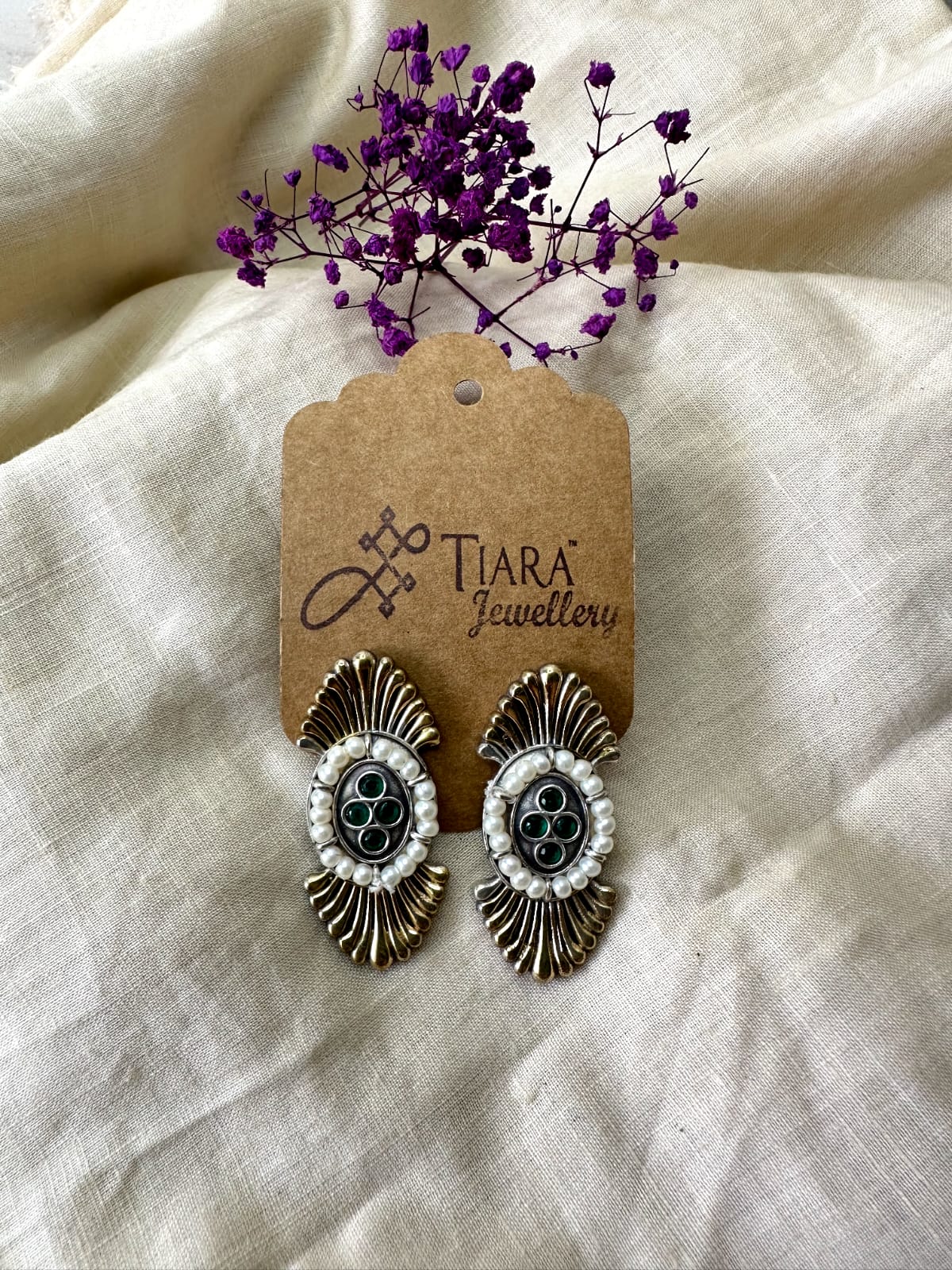 German Silver Dual tone earrings in sale for women & Girls