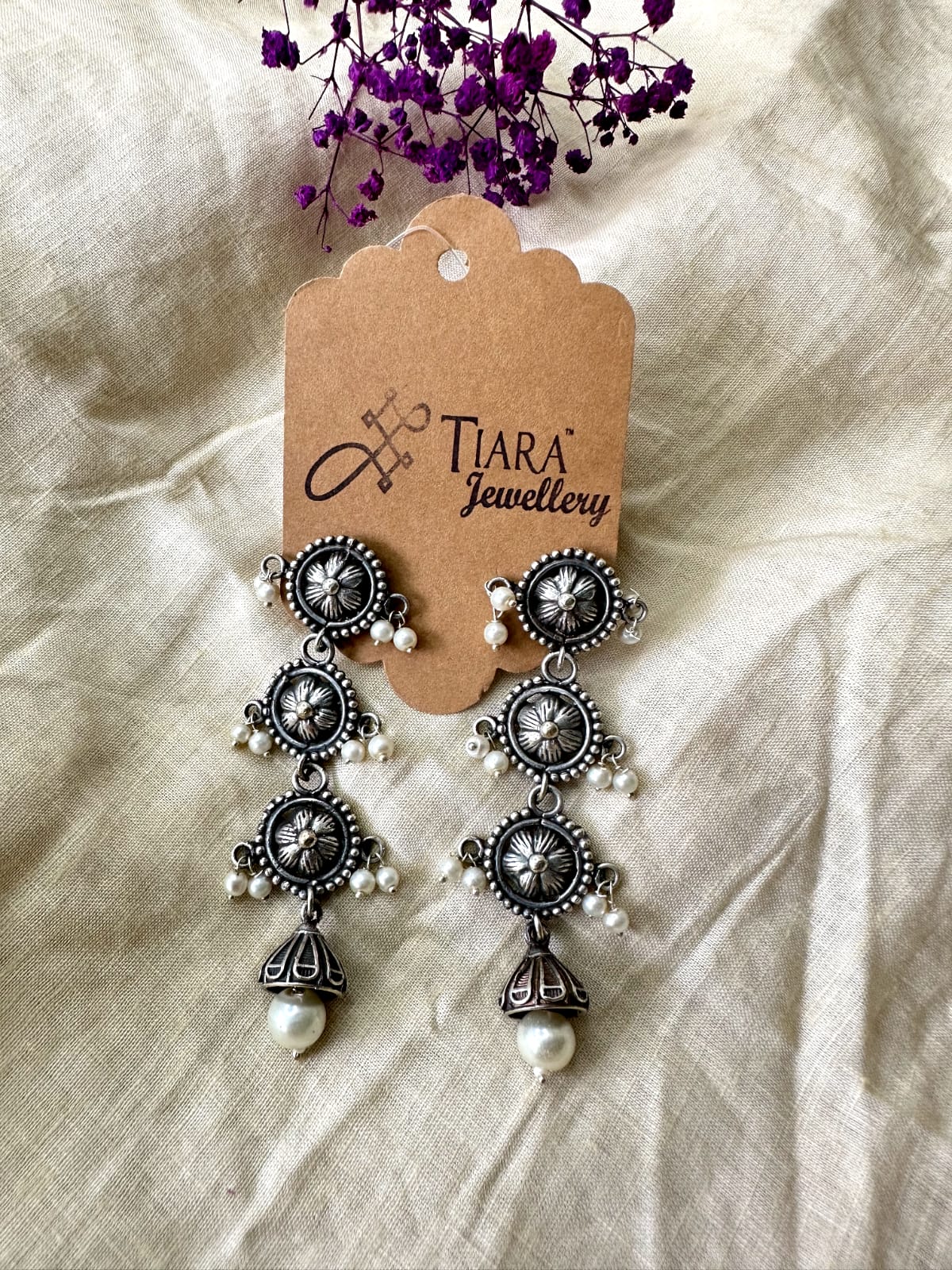 German Silver Elegant  Earrings In Sale For Women & Girls