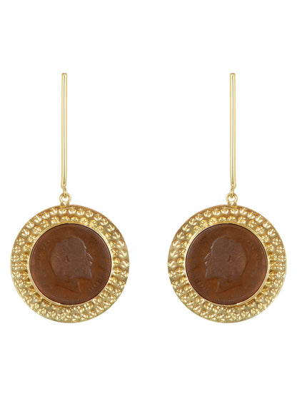 Vintage  Rosegold Coin Collection Earrings