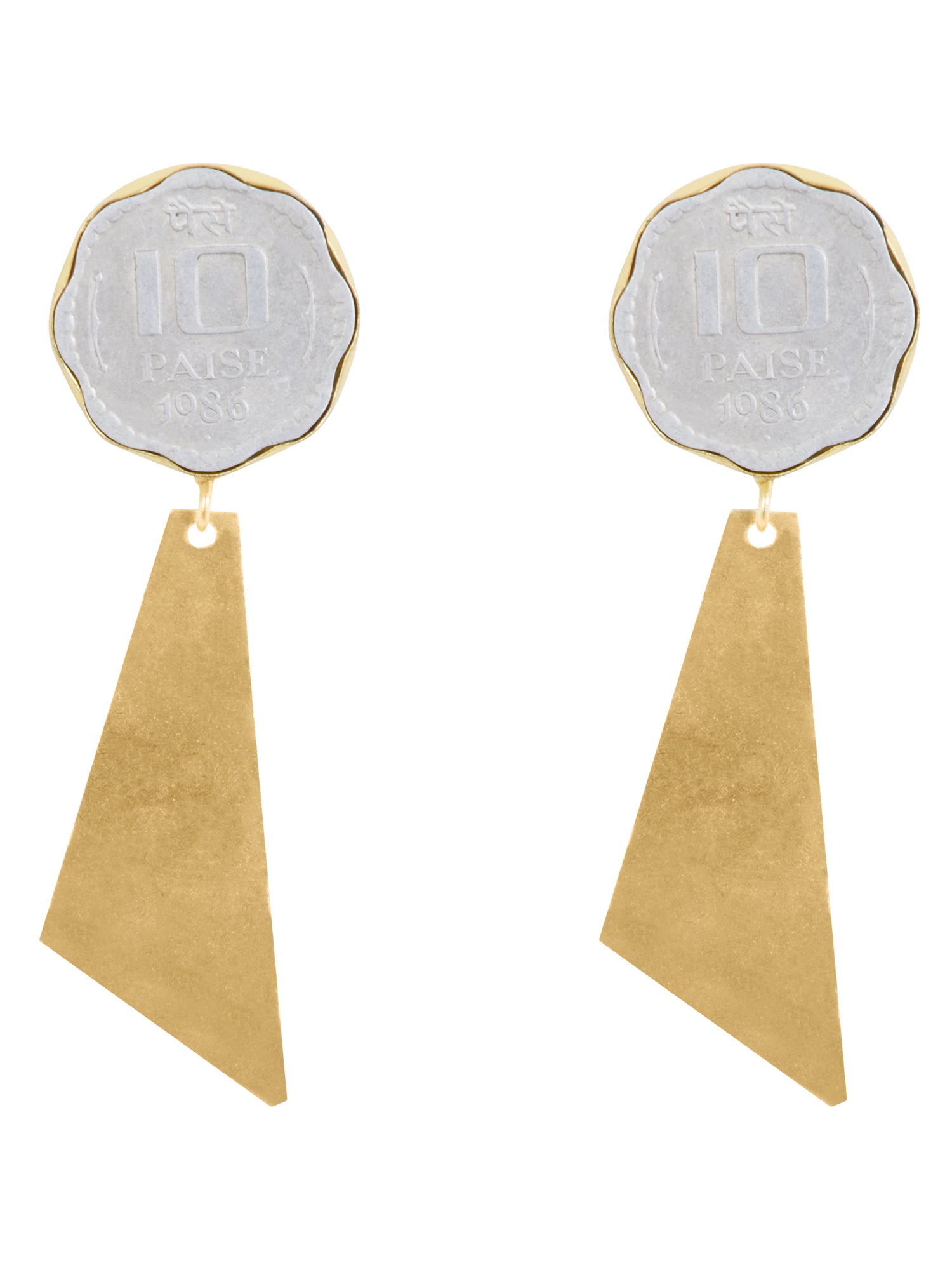 Vintage Gold Polish Coin Collection Earrings