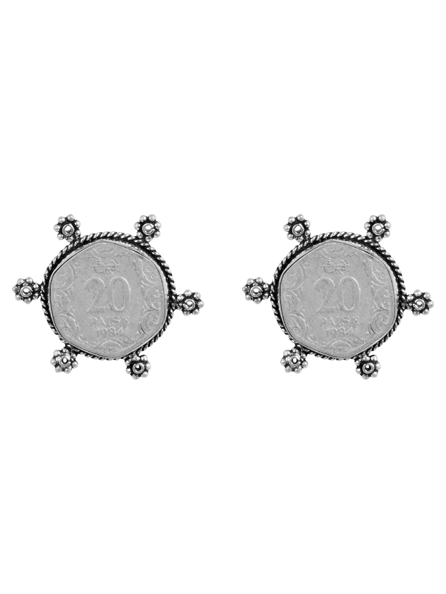 Vintage German Silver Coin Collection Earrings