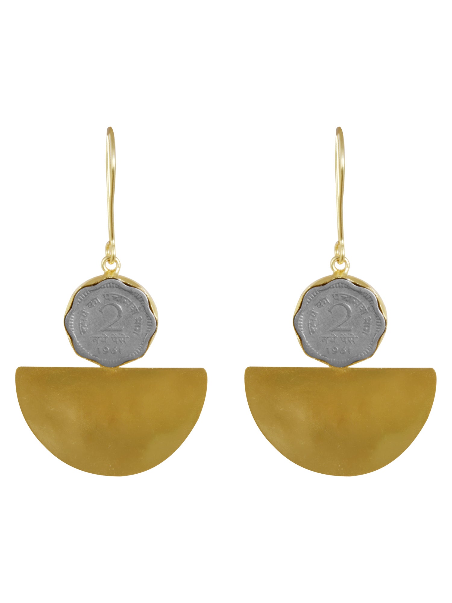 Vintage Gold Platted Coin Collection Earrings